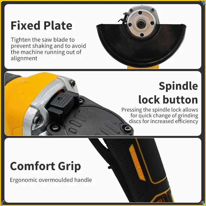 Dewalt 125mm Flat Head Angle G - Brushless Angle Grinder Battery Powered recension och pris