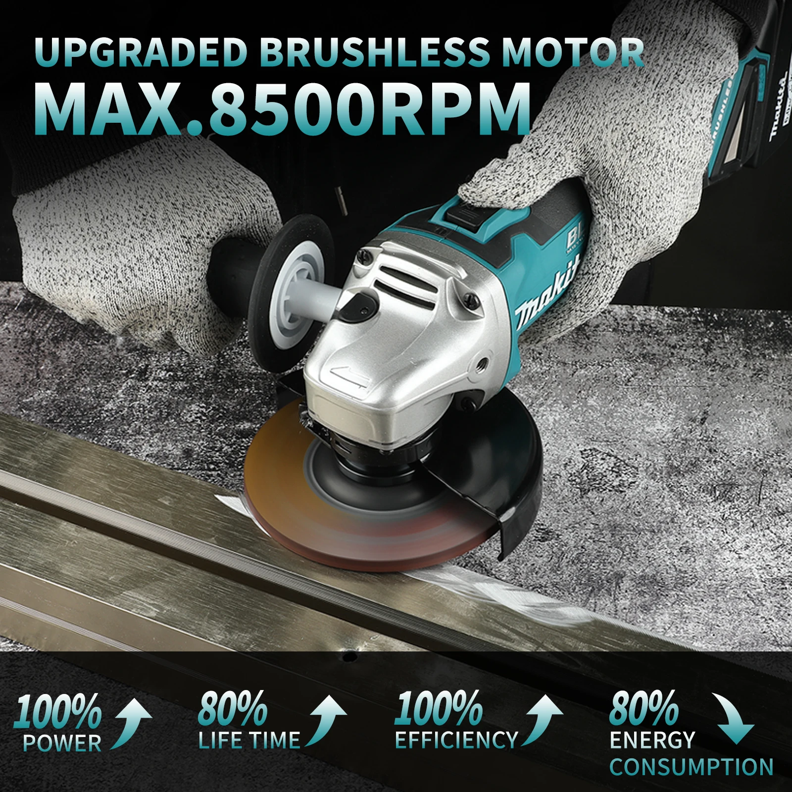 Makita DGA504 125mm Brushless  - Brushless Angle Grinder Battery Powered recension och pris