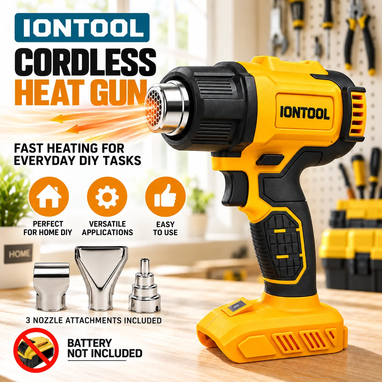 IONTOOL Yellow Cordless Heat G - Cordless Heat Gun For Shrink Tubing recension och pris