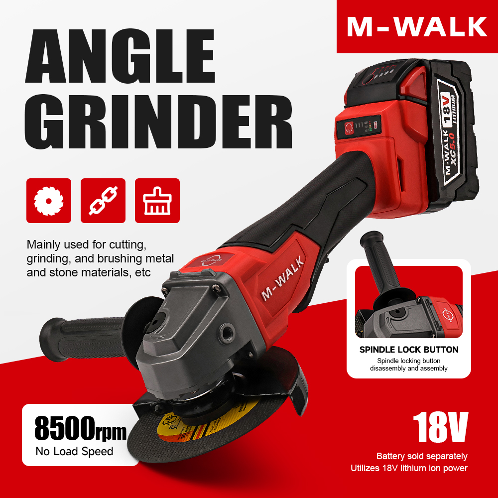 M-WALK 8500RPM High Speed Brus - Brushless Angle Grinder Battery Powered recension och pris