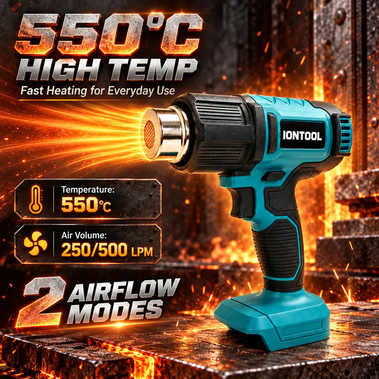 IONTOOL Cordless Heat Gun 550℃ - Cordless Heat Gun For Shrink Tubing recension och pris