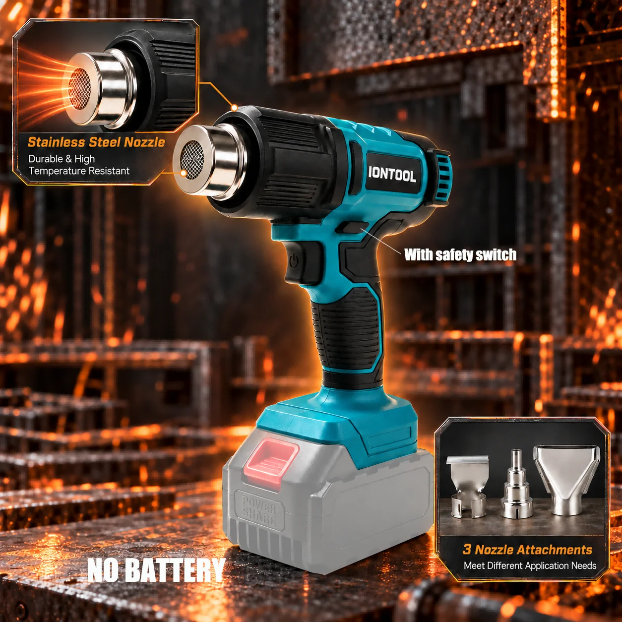 IONTOOL Cordless Heat Gun 550℃ - Cordless Heat Gun For Shrink Tubing recension och pris