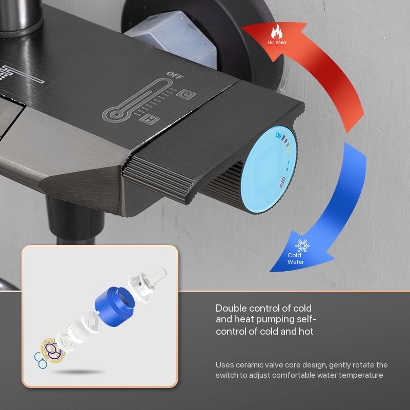 Grey Chrome Bathroom Shower Fa - Plumbing recension och pris