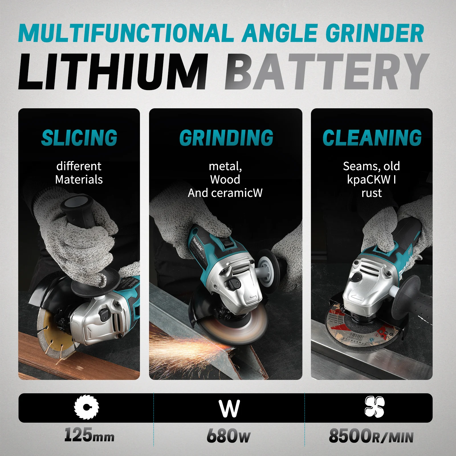 DGA404 100/125mm Brushless Lit - Brushless Angle Grinder Battery Powered recension och pris