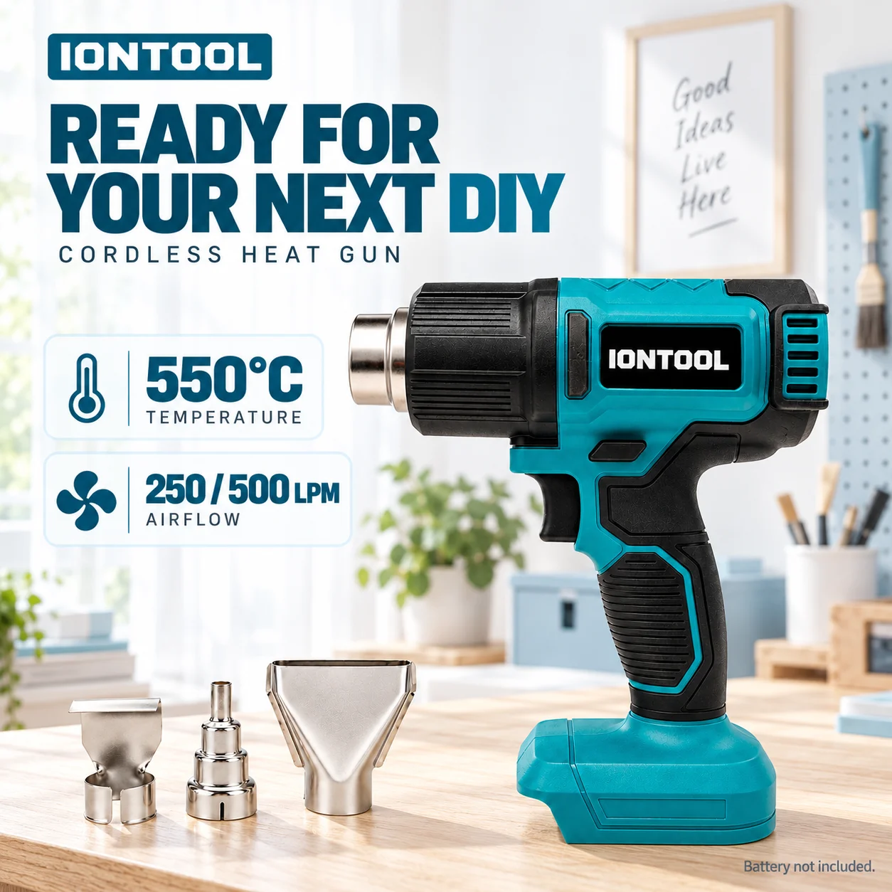 IONTOOL Cordless Heat Gun 550℃ - Cordless Heat Gun For Shrink Tubing recension och pris